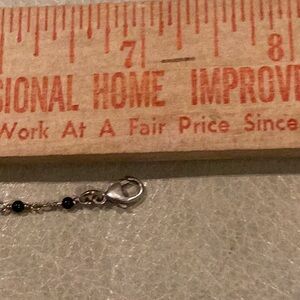 Delicate Silver and Black Beaded Bracelet